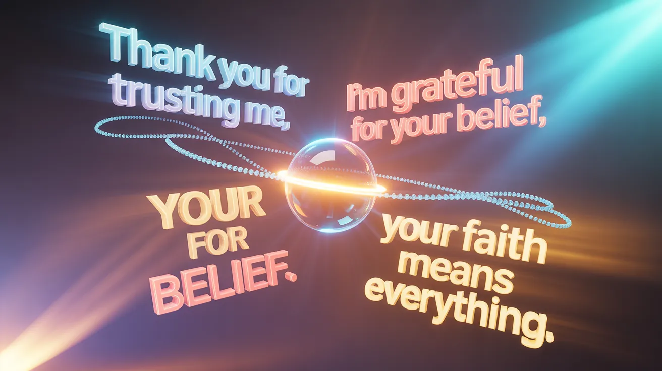 Ways to Say “Thank You for Trusting and Believing in Me