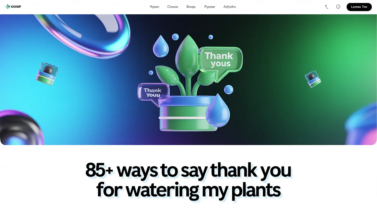 Ways to Say “Thank You for Watering My Plants Message