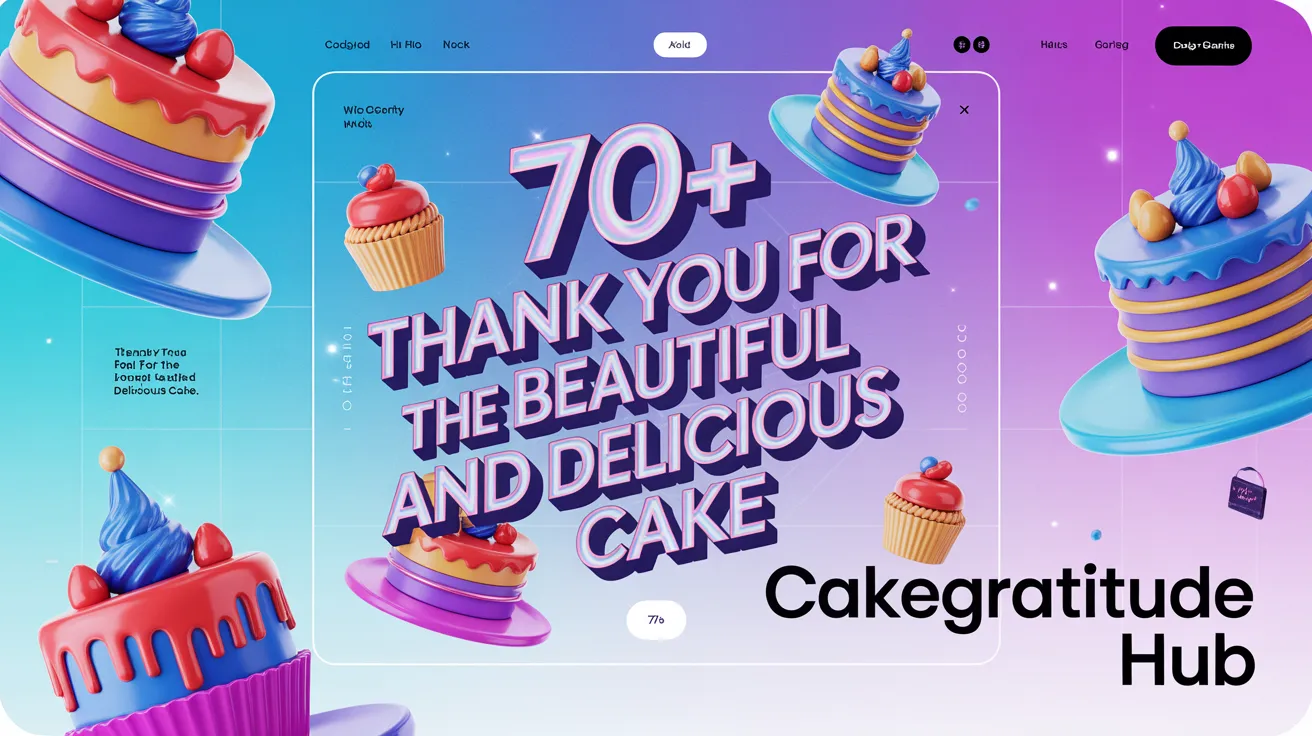 Thank You for the Beautiful and Delicious Cake