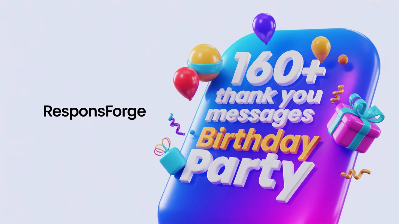 Thank You for Surprise Birthday Party Message