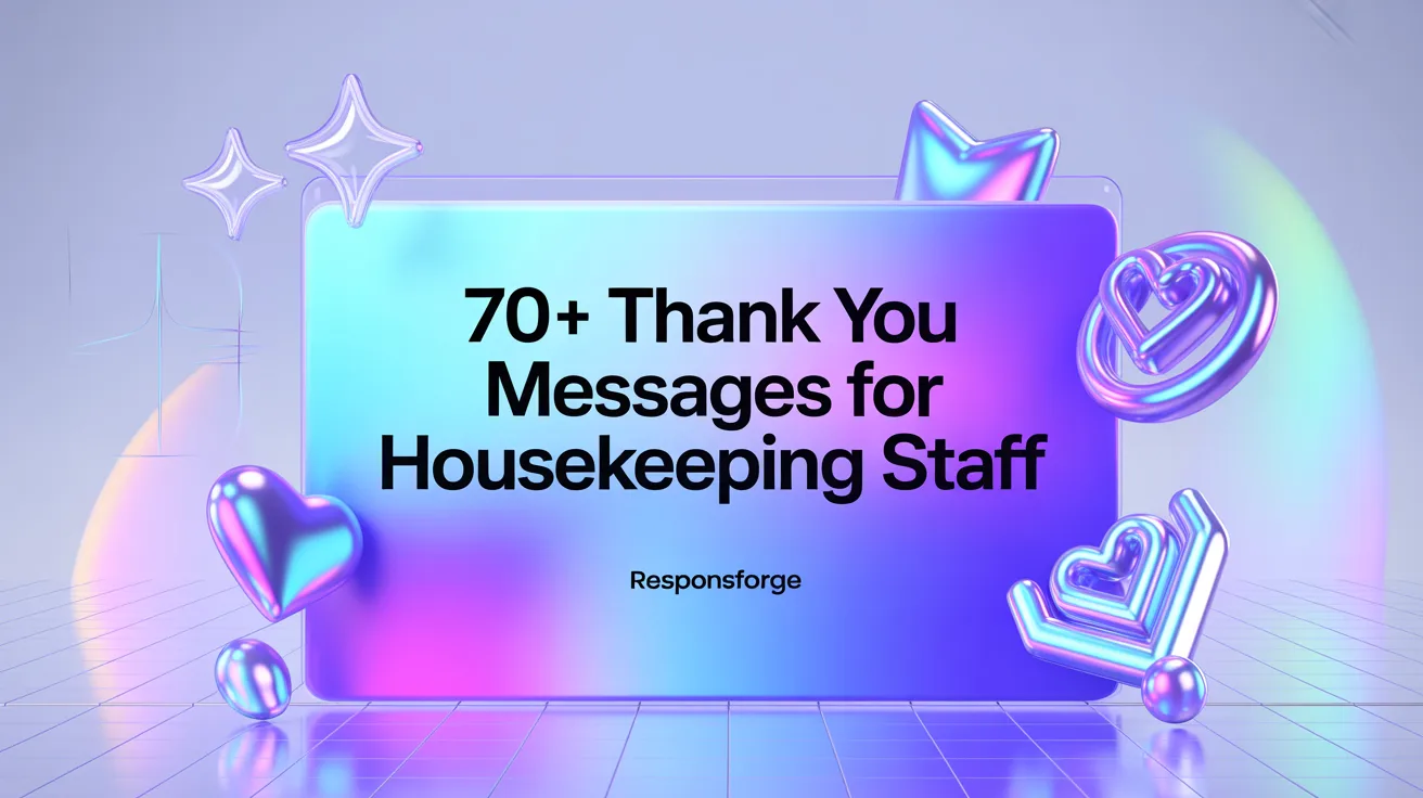 Thank You Messages for Housekeeping Staff