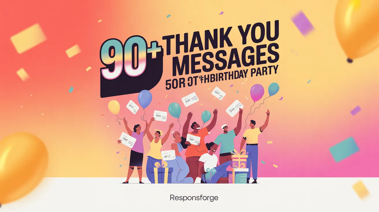 Thank You Messages for Attending 50th Birthday Party