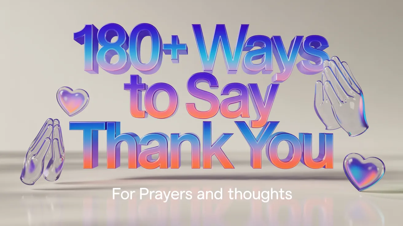 Ways to Say Thank You For Prayers And Thoughts