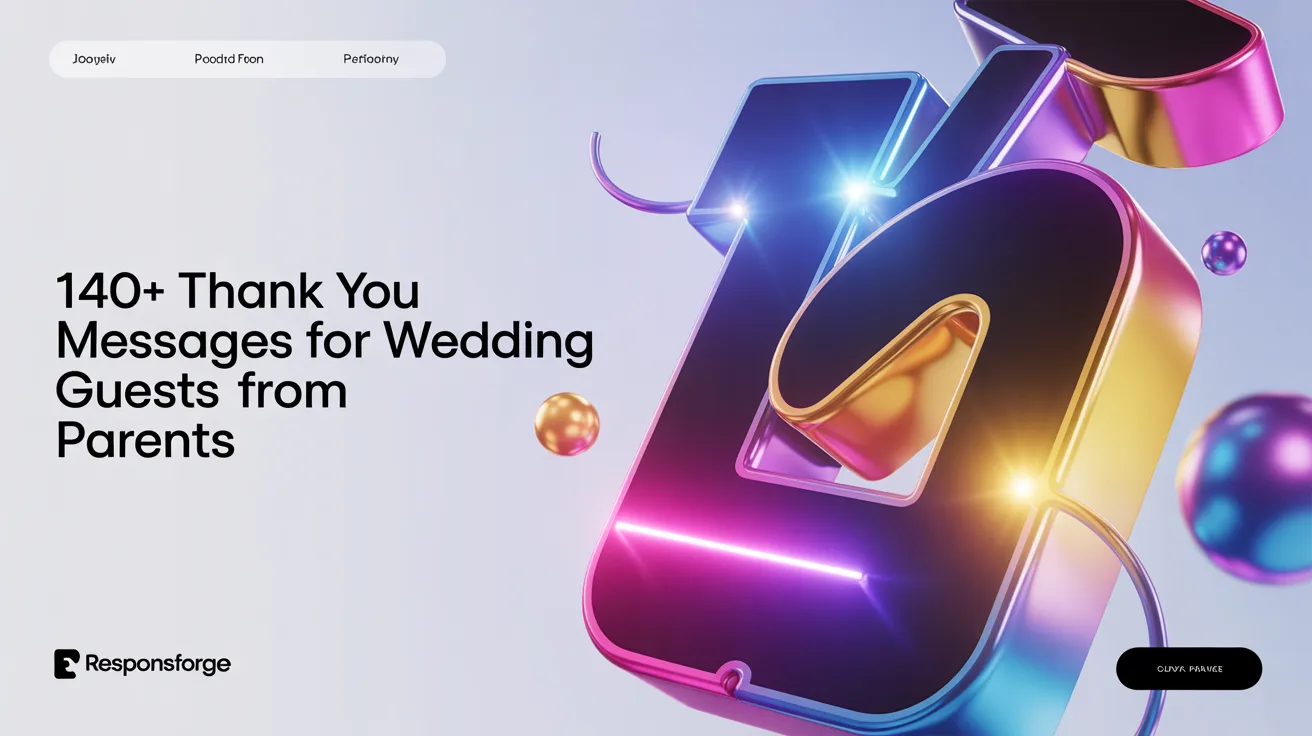 Thank You Message For Wedding Guests From Parents