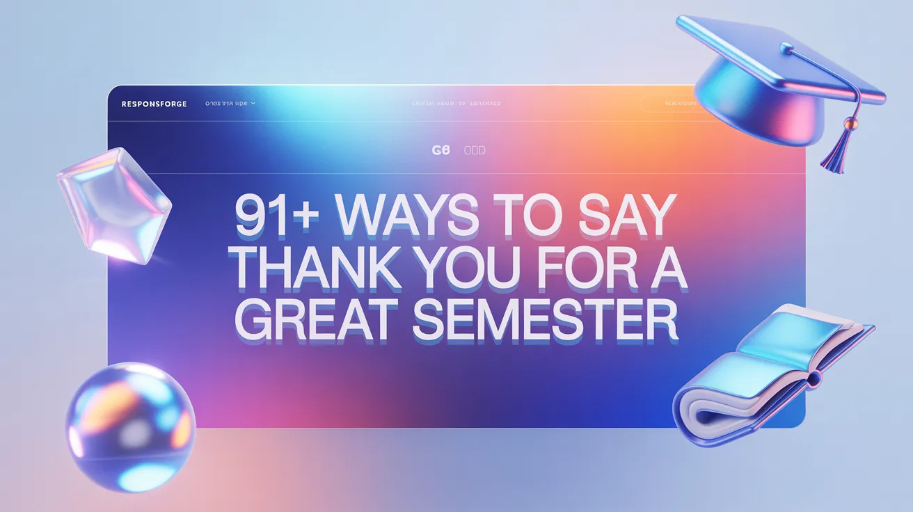 Ways to Say “Thank You for a Great Semester