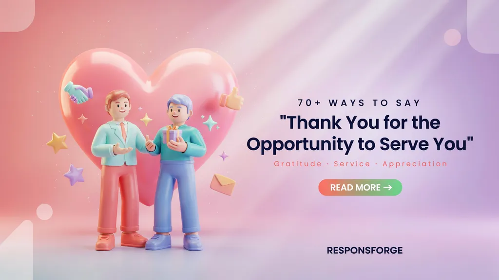 Ways To Say “Thank You for the Opportunity to Serve You