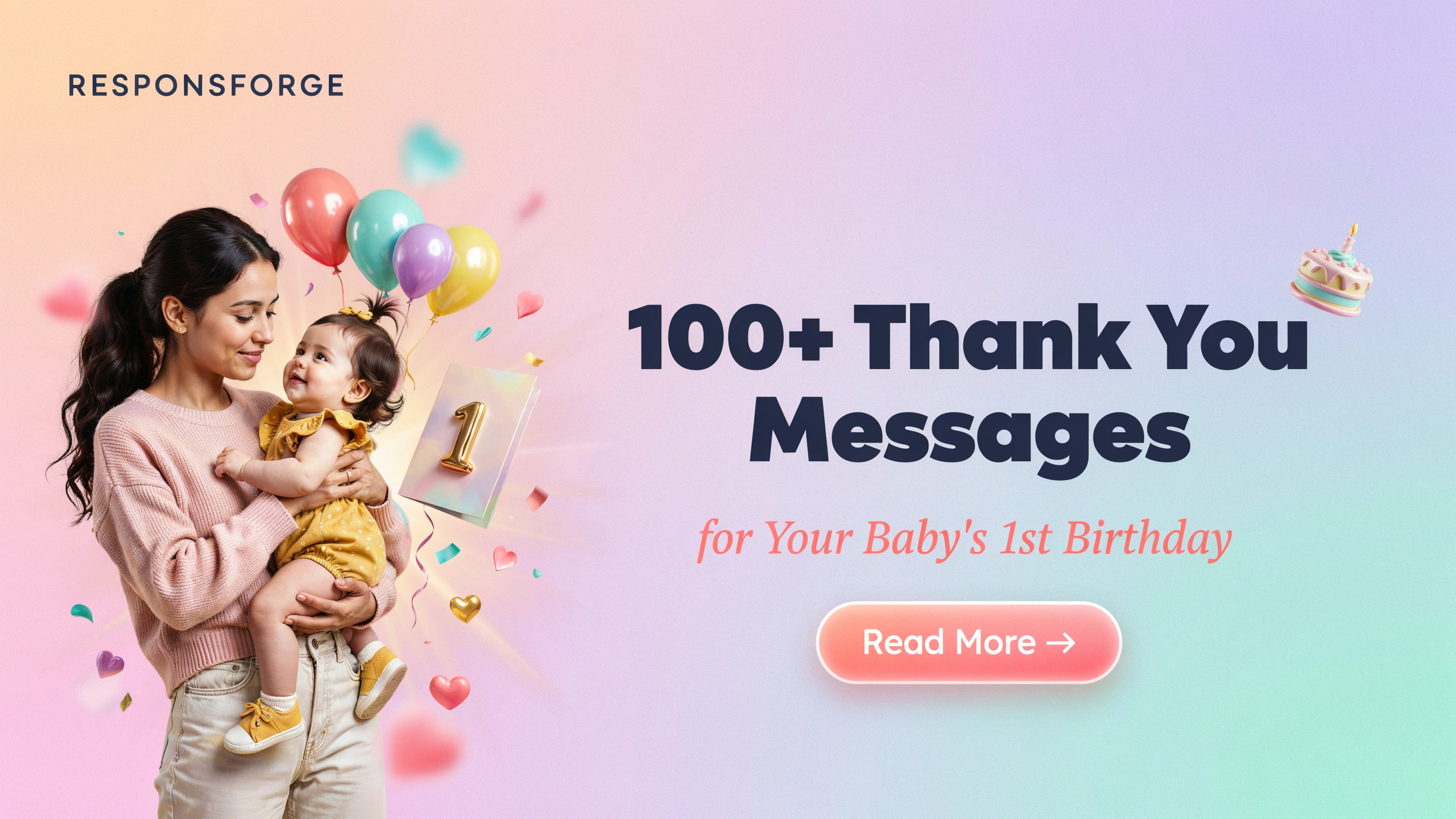 Thank You Messages for 1st Birthday
