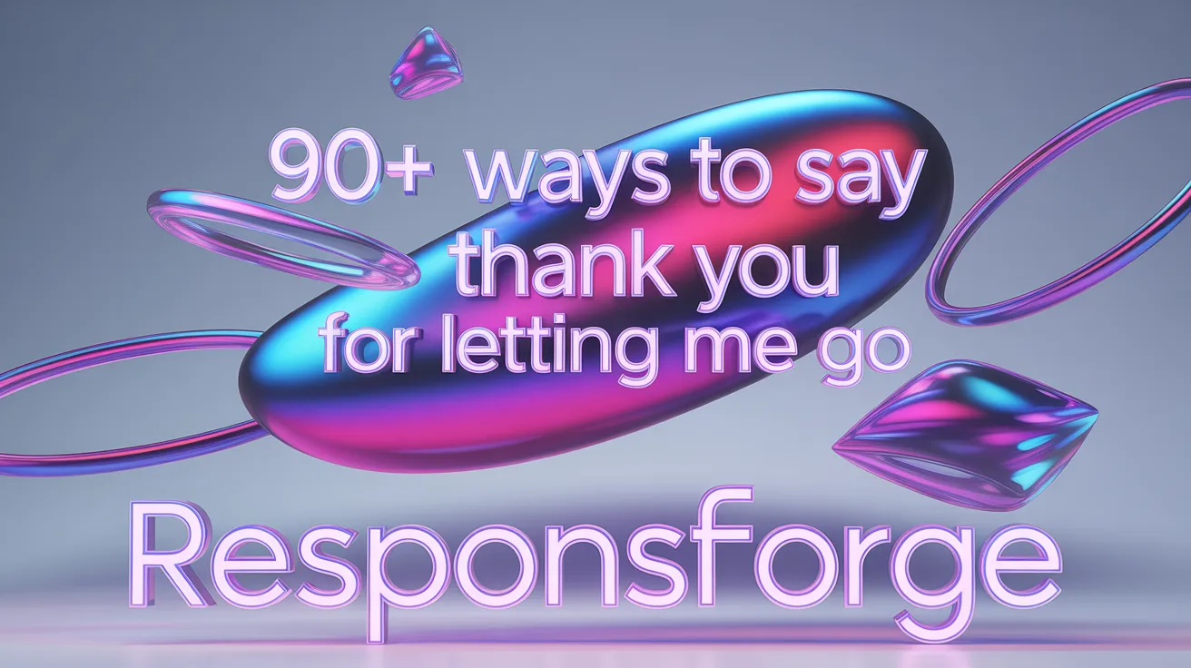 Ways to Say Thank You for Letting Me Go