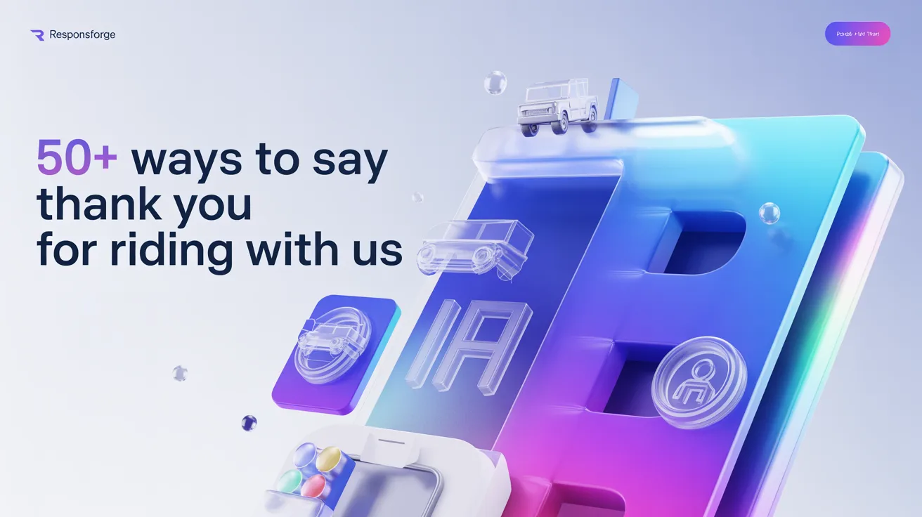 Ways to Say “Thank You For Riding With Us