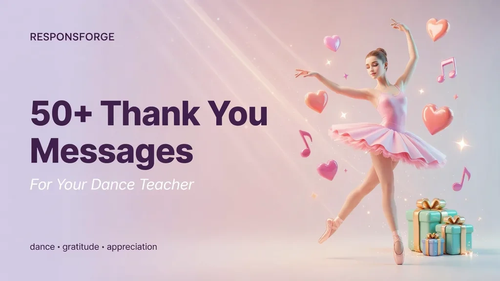 Thank You Message for Dance Teacher