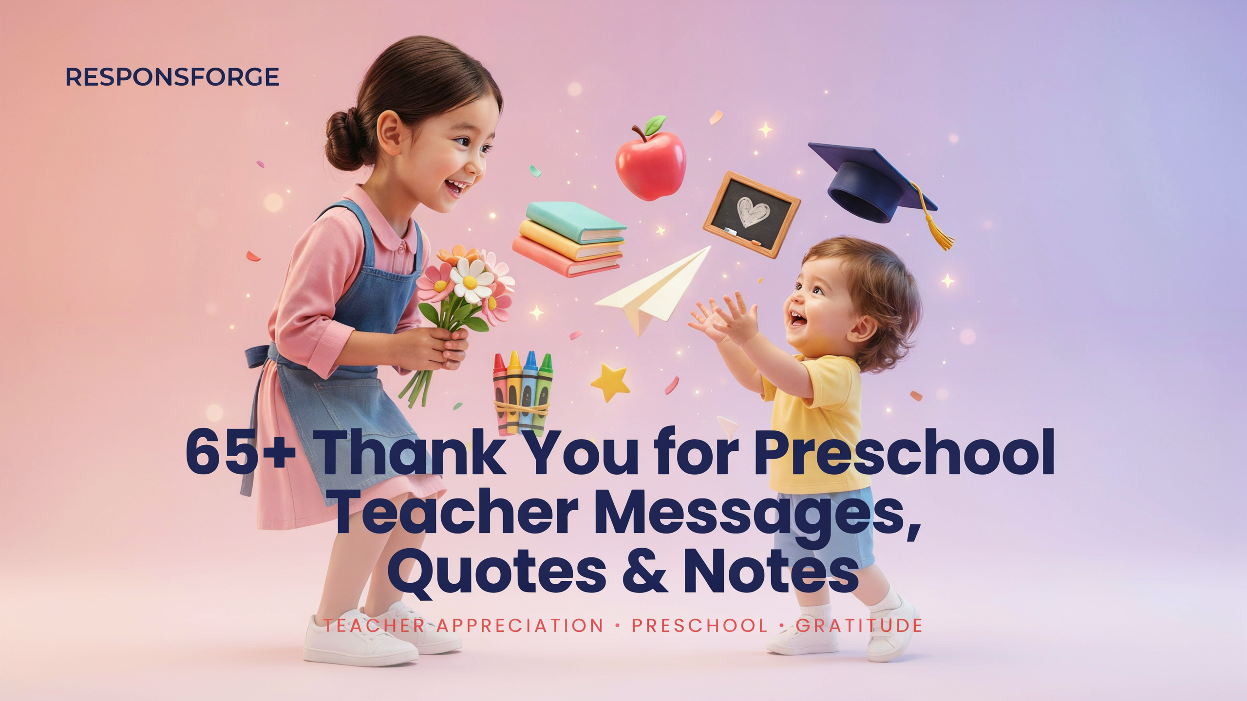 Thank You for Preschool Teacher Messages, Quotes & Notes